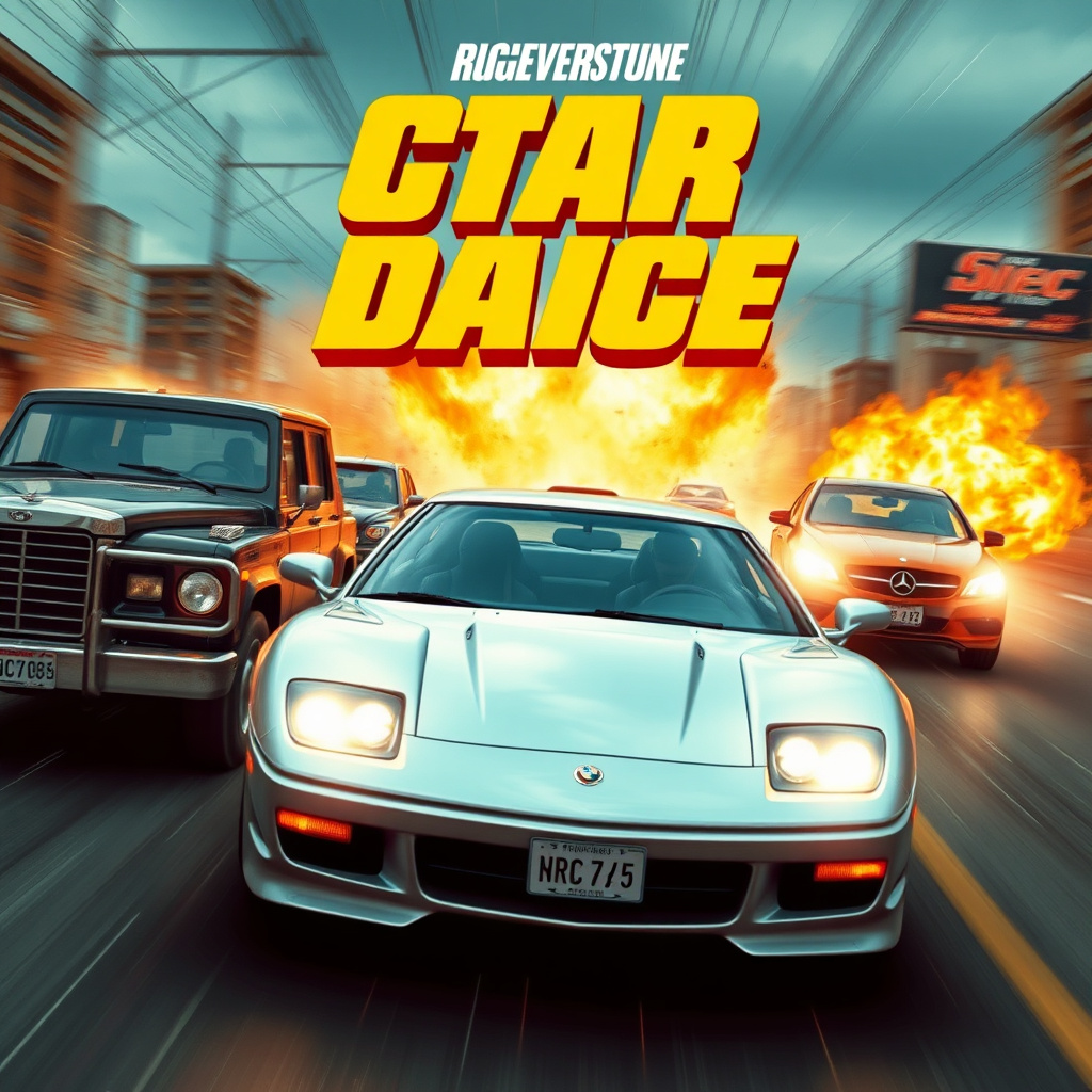 Action movie car chase